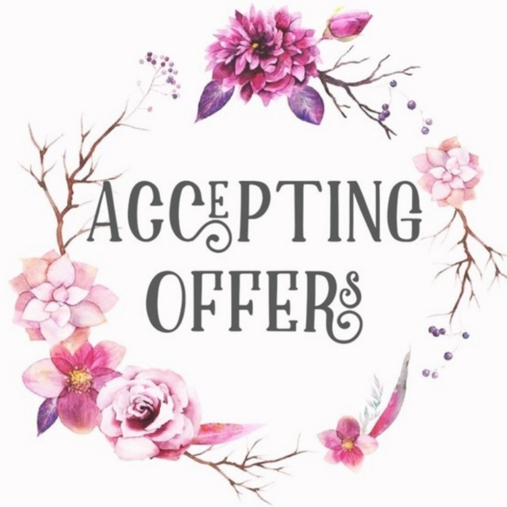 Accepting reasonable offers. Likes on $10> will not be offered reduced price.